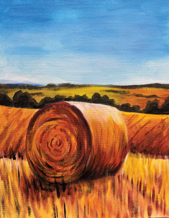 Corn Bale for September Art Uncorked
